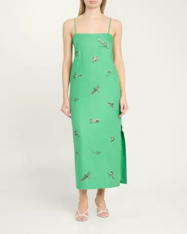 ALÉMAIS Wanda Embroidered Midi Dress | Thumbnail 2 ALÉMAIS Wanda Embroidered Midi Dress | Thumbnail 2