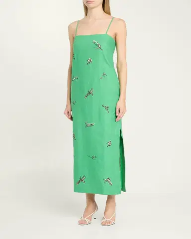 ALÉMAIS Wanda Embroidered Midi Dress | Thumbnail 4 ALÉMAIS Wanda Embroidered Midi Dress | Thumbnail 4