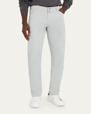 Kiton Men's Cotton and Cashmere Stretch 5-Pocket Pants | Thumbnail 4