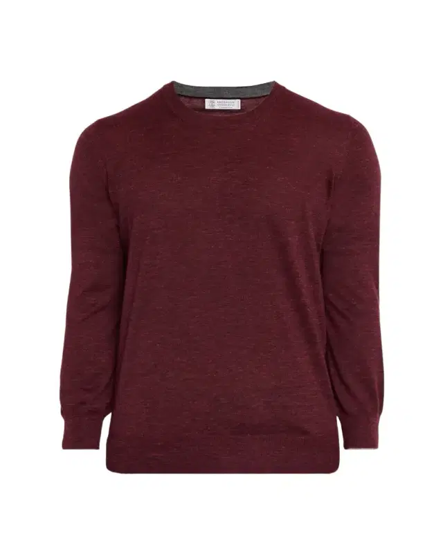 Brunello Cucinelli Men's Fine-Gauge Melange Cashmere-Blend Crewneck Sweater