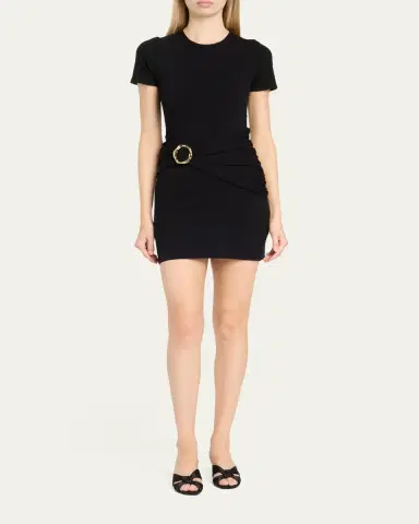 Simkhai Leni Ruched Mini Dress | Thumbnail 2 Simkhai Leni Ruched Mini Dress | Thumbnail 2