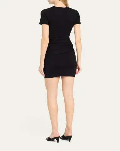 Simkhai Leni Ruched Mini Dress | Thumbnail 3 Simkhai Leni Ruched Mini Dress | Thumbnail 3