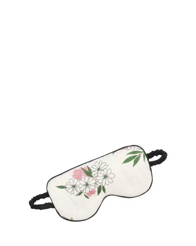 Olivia von Halle Audrey Floral-Print Silk Satin Sleep Mask