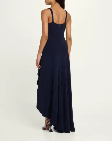 Stella McCartney Sleeveless V-Neck Frill Slit Maxi Dress | Thumbnail 3 Stella McCartney Sleeveless V-Neck Frill Slit Maxi Dress | Thumbnail 3
