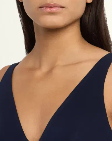 Stella McCartney Sleeveless V-Neck Frill Slit Maxi Dress | Thumbnail 5 Stella McCartney Sleeveless V-Neck Frill Slit Maxi Dress | Thumbnail 5