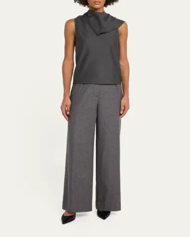 OFFICINE GÉNÉRALE Milia Sleeveless Drape-Neck Top | Thumbnail 2 OFFICINE GÉNÉRALE Milia Sleeveless Drape-Neck Top | Thumbnail 2