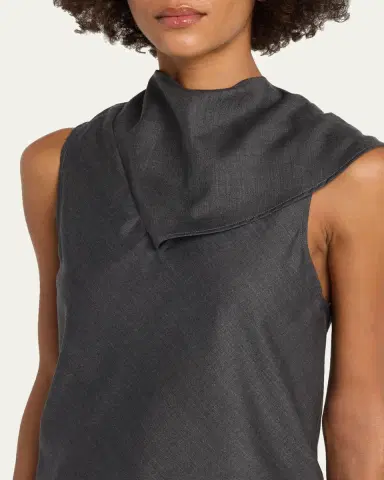 OFFICINE GÉNÉRALE Milia Sleeveless Drape-Neck Top | Thumbnail 5 OFFICINE GÉNÉRALE Milia Sleeveless Drape-Neck Top | Thumbnail 5