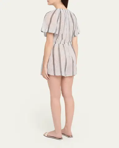 Ulla Johnson Valeria Striped Cotton Jumpsuit | Thumbnail 3