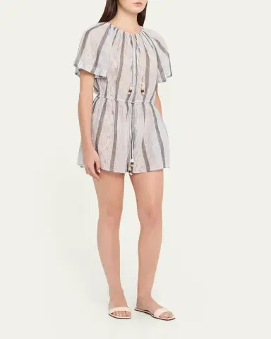 Ulla Johnson Valeria Striped Cotton Jumpsuit | Thumbnail 4