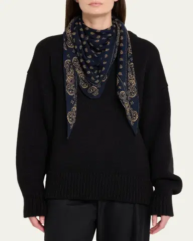 Guest In Residence The Wild Rag Silk-Blend Scarf | Thumbnail 3
