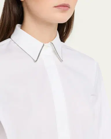 Brunello Cucinelli Stretch Cotton Buttoned Shirt | Thumbnail 5