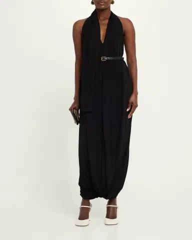Loewe Backless Draped Crepe Maxi Dress | Thumbnail 2 Loewe Backless Draped Crepe Maxi Dress | Thumbnail 2