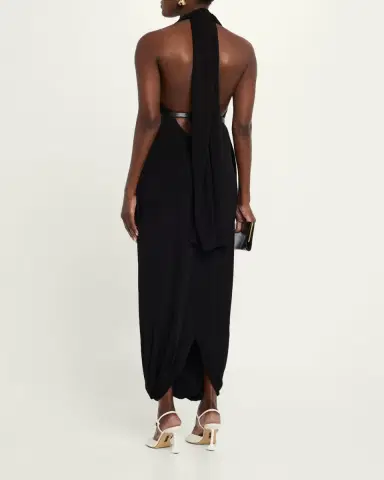 Loewe Backless Draped Crepe Maxi Dress | Thumbnail 3 Loewe Backless Draped Crepe Maxi Dress | Thumbnail 3