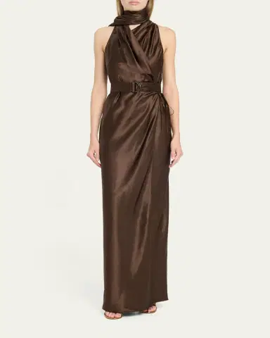 Ralph Lauren Collection Rynn Washed Duchesse Evening Dress | Thumbnail 2