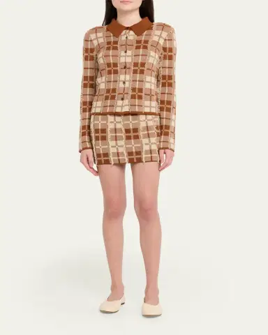 Guest In Residence Fringe Plaid Mini Skirt | Thumbnail 2 Guest In Residence Fringe Plaid Mini Skirt | Thumbnail 2