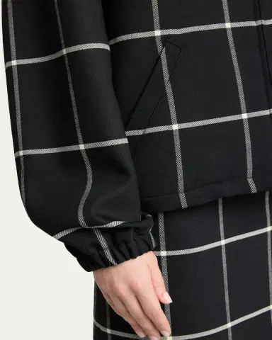 Courrèges Checked Bomber Jacket | Thumbnail 5 Courrèges Checked Bomber Jacket | Thumbnail 5