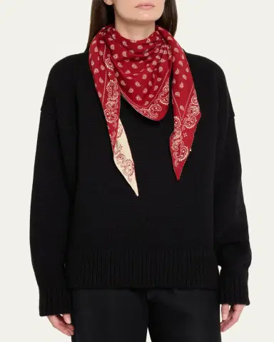Guest In Residence The Wild Rag Silk-Blend Scarf | Thumbnail 3