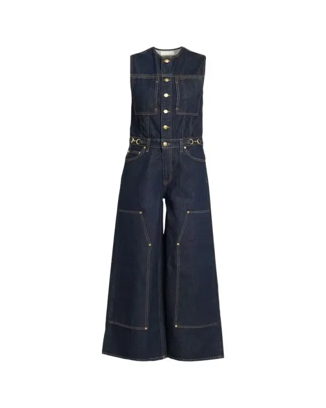 Ulla Johnson The Esme Denim Wide-Leg Jumpsuit