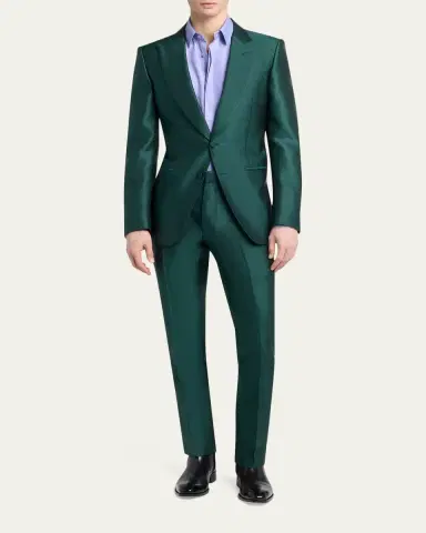 Tom Ford Men's Wool Peak Lapel Modern Fit Single-Breasted Sport Coat | Thumbnail 2 Tom Ford Men's Wool Peak Lapel Modern Fit Single-Breasted Sport Coat | Thumbnail 2