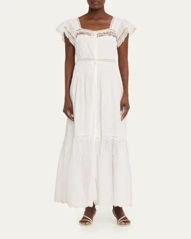 LoveShackFancy Georgine Eyelet Embroidered Maxi Dress | Thumbnail 2 LoveShackFancy Georgine Eyelet Embroidered Maxi Dress | Thumbnail 2