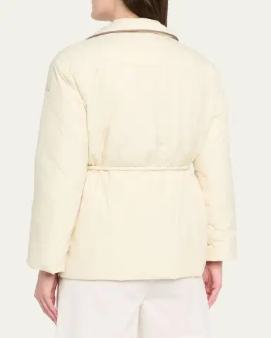 Moncler Tieche Belted Mid-Length Down Jacket | Thumbnail 3 Moncler Tieche Belted Mid-Length Down Jacket | Thumbnail 3