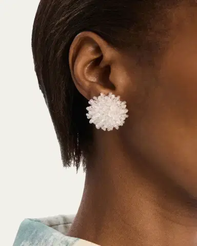 Oscar de la Renta Beaded Cluster Stud Earrings | Thumbnail 2
