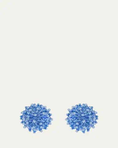 Oscar de la Renta Beaded Cluster Stud Earrings | Thumbnail 4
