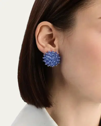 Oscar de la Renta Beaded Cluster Stud Earrings | Thumbnail 5
