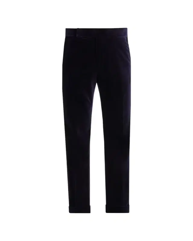 TOM FORD Men's Cotton Velvet Straight Leg Flat-Front Trousers