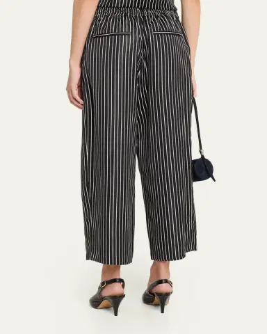 Maria McManus Striped Sateen Balloon-Leg Drawstring Trousers | Thumbnail 3 Maria McManus Striped Sateen Balloon-Leg Drawstring Trousers | Thumbnail 3
