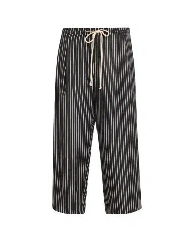 Maria McManus Striped Sateen Balloon-Leg Drawstring Trousers | Thumbnail 1 Maria McManus Striped Sateen Balloon-Leg Drawstring Trousers | Thumbnail 1