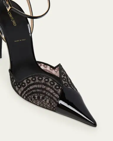 Tom Ford 85mm Lace Patent Leather Pumps | Thumbnail 5