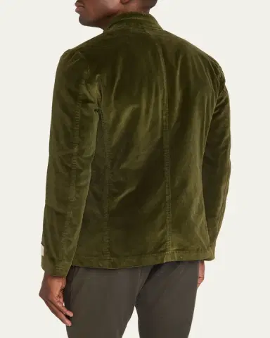 Massimo Alba Men's Velvet Garment Dyed Blazer | Thumbnail 3 Massimo Alba Men's Velvet Garment Dyed Blazer | Thumbnail 3