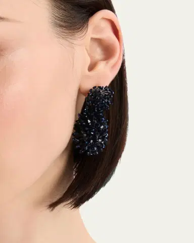 Oscar de la Renta Beaded Cluster Drop Earrings | Thumbnail 2