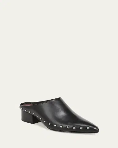 Vince August 40MM Leather Clog Mules | Thumbnail 2 Vince August 40MM Leather Clog Mules | Thumbnail 2
