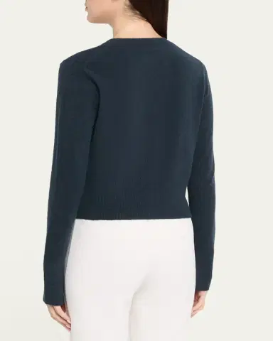 Erdem Flower Embroidered Cashmere-Wool Crewneck Cardigan | Thumbnail 3 Erdem Flower Embroidered Cashmere-Wool Crewneck Cardigan | Thumbnail 3