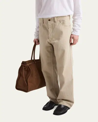 Prada Men's Wide Leg Denim Five-Pocket Pants | Thumbnail 4