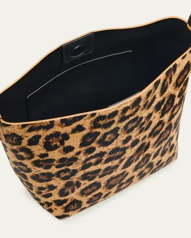 MANSUR GAVRIEL Everyday Cabas Small Leopard-Print Animal Hair Shoulder Bag | Thumbnail 4