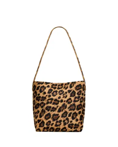 MANSUR GAVRIEL Everyday Cabas Small Leopard-Print Animal Hair Shoulder Bag | Thumbnail 1