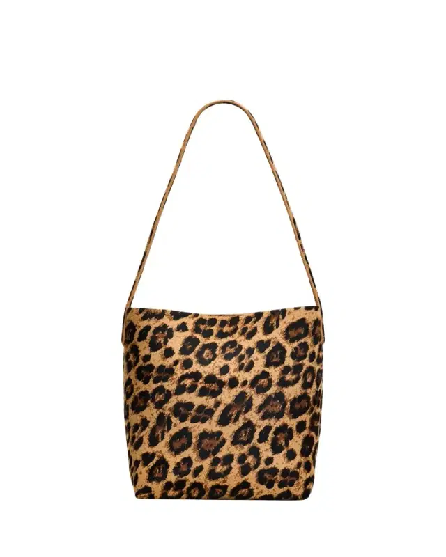 Mansur Gavriel Everyday Cabas Small Leopard-Print Animal Hair Shoulder Bag