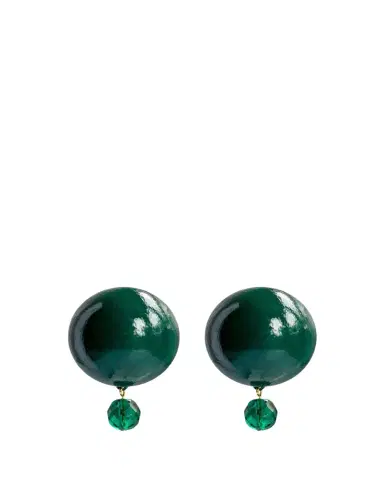 Saulé Luna 18K Gold-Plated Wood and Glass Beaded Drop Earrings, Earthbound | Thumbnail 1