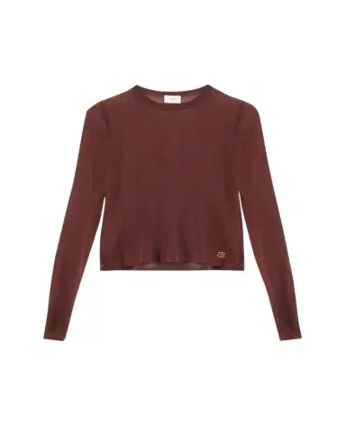 Saint Laurent Cassandre Sheer Knit Long-Sleeve Top | Thumbnail 1 Saint Laurent Cassandre Sheer Knit Long-Sleeve Top | Thumbnail 1