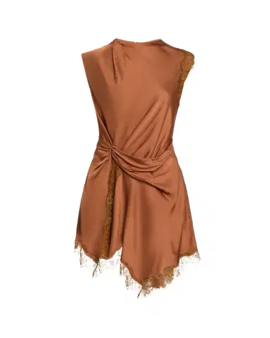 A.L.C. Dion Draped Satin Lace Mini Dress | Thumbnail 1