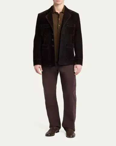 Tom Ford Men's Wool Patch Pocket Single-Breasted Blazer | Thumbnail 2