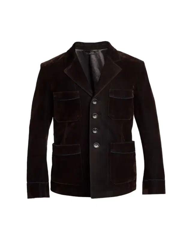 TOM FORD Men's Wool Patch Pocket Single-Breasted Blazer
