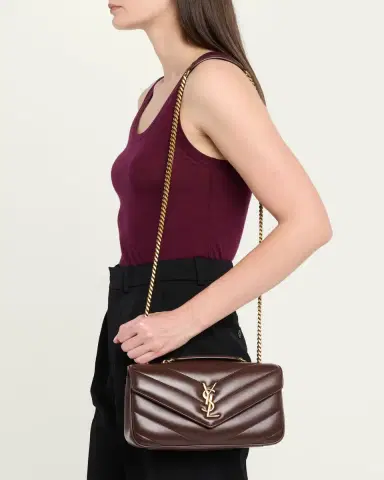 Saint Laurent Loulou Small YSL Quilted Leather Chain Shoulder Bag | Thumbnail 2