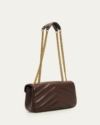 Saint Laurent Loulou Small YSL Quilted Leather Chain Shoulder Bag | Thumbnail 3