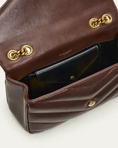 Saint Laurent Loulou Small YSL Quilted Leather Chain Shoulder Bag | Thumbnail 4