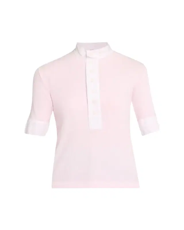 All Three Maria Ribbed Henley Shirt