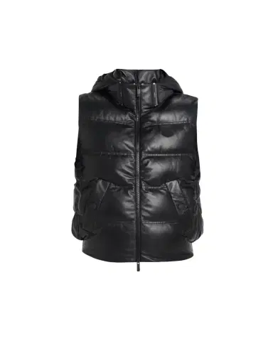 Moncler Impression Leather Hooded Down Vest | Thumbnail 1